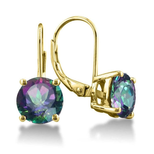 3.50 CTTW Genuine Rainbow Topaz Leverback Earrings DailySale