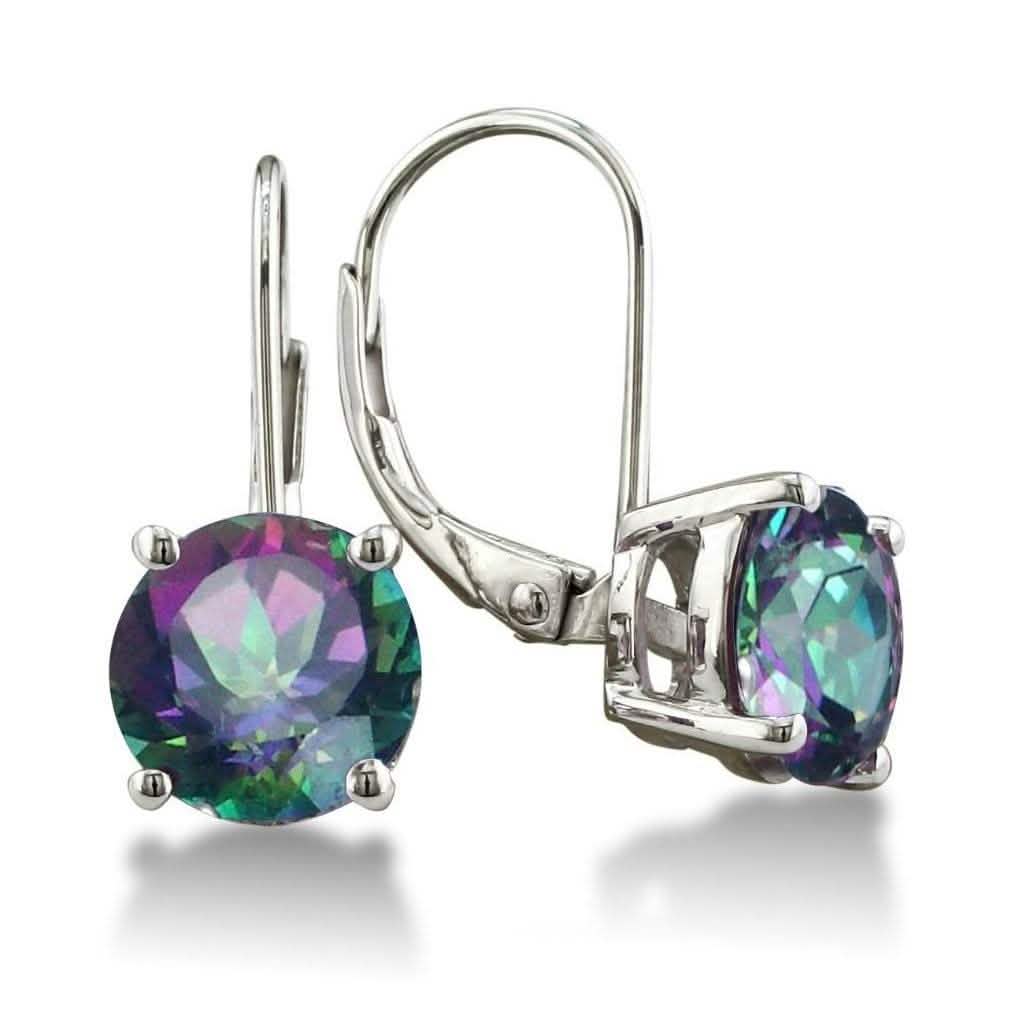 3.50 CTTW Genuine Rainbow Topaz Leverback Earrings DailySale
