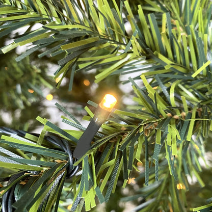 350 LED Solid Color Printed Green Hinged Fraser Fir Artificial Christmas Tree DailySale