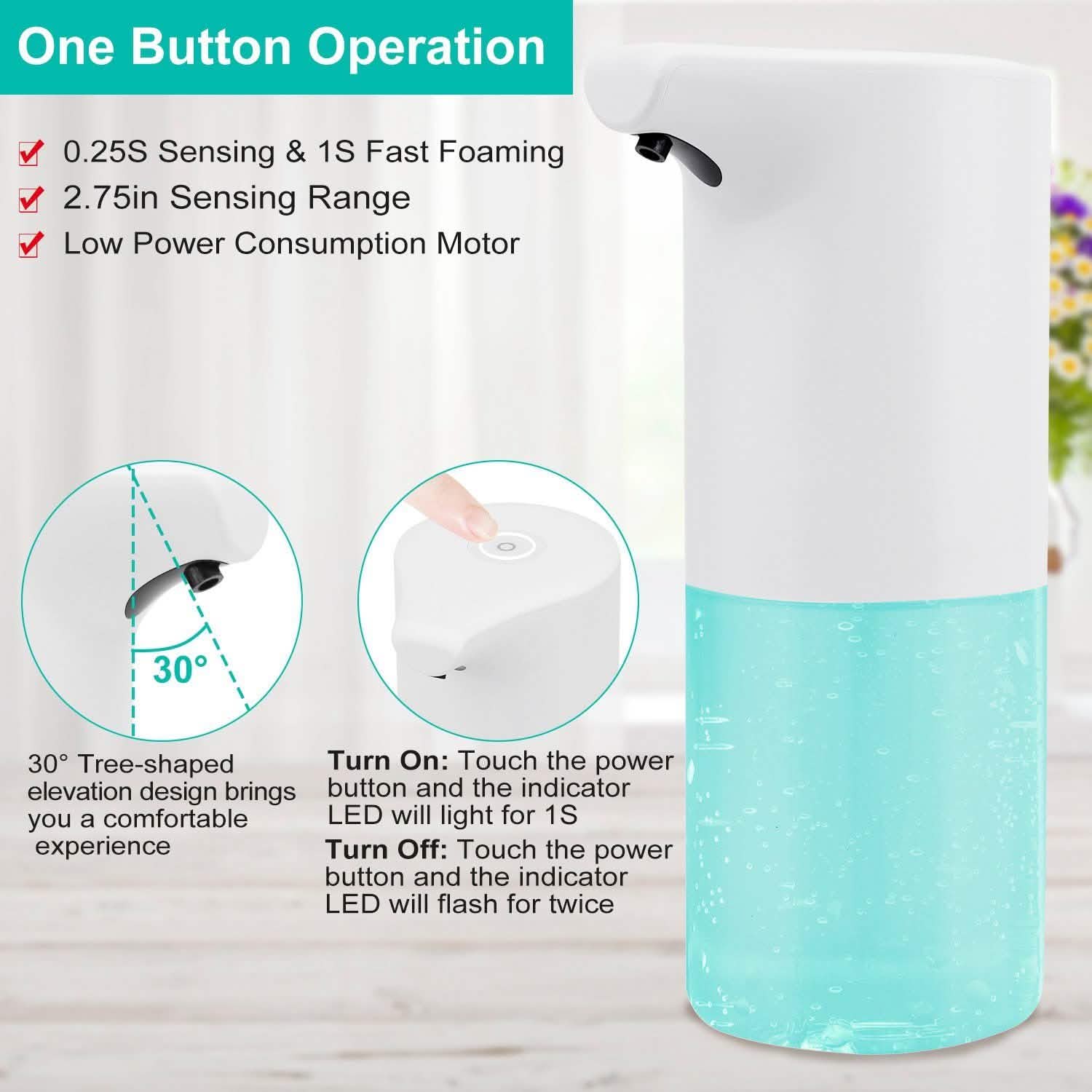 350 ML/14 Oz Automatic Foam Soap Dispenser DailySale