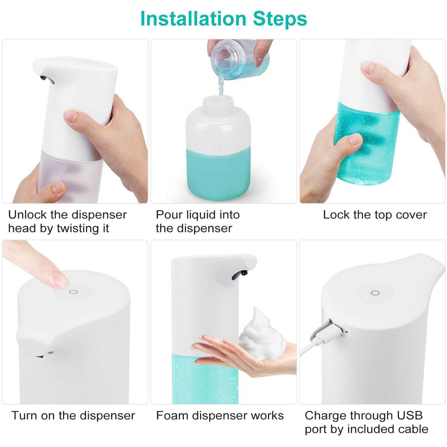 350 ML/14 Oz Automatic Foam Soap Dispenser DailySale