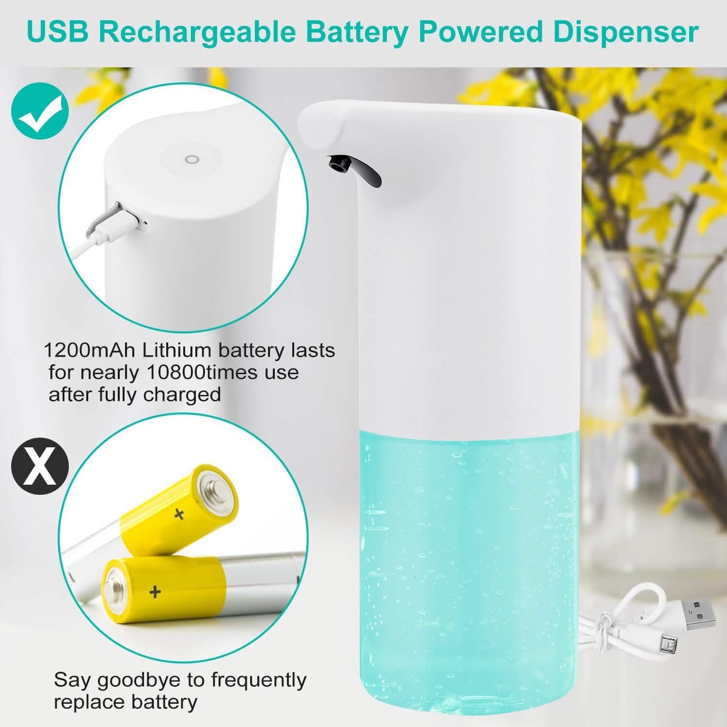 350 ML/14 Oz Automatic Foam Soap Dispenser DailySale