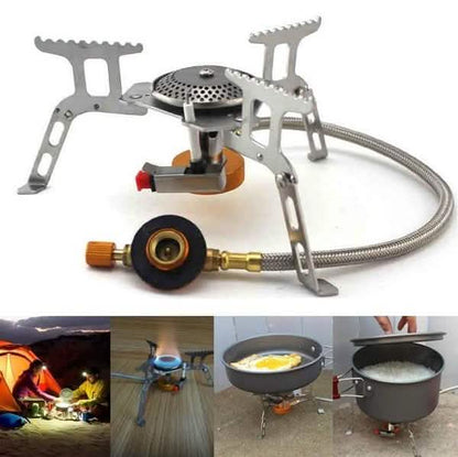 3500W Portable Foldable Outdoor Camping Picnic Gas Burner Steel Stove DailySale