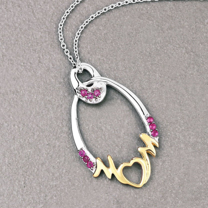 0.18 Carat Genuine Ruby .925 Sterling Silver Pendant Bids.com
