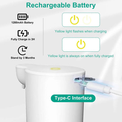 350ml Automatic Foam Soap Dispenser Rechargeable Touchless DailySale
