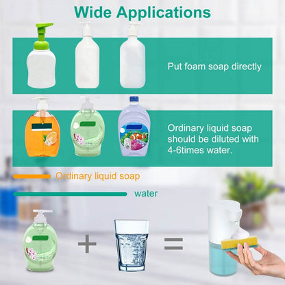 350ml Automatic Foam Soap Dispenser Rechargeable Touchless DailySale
