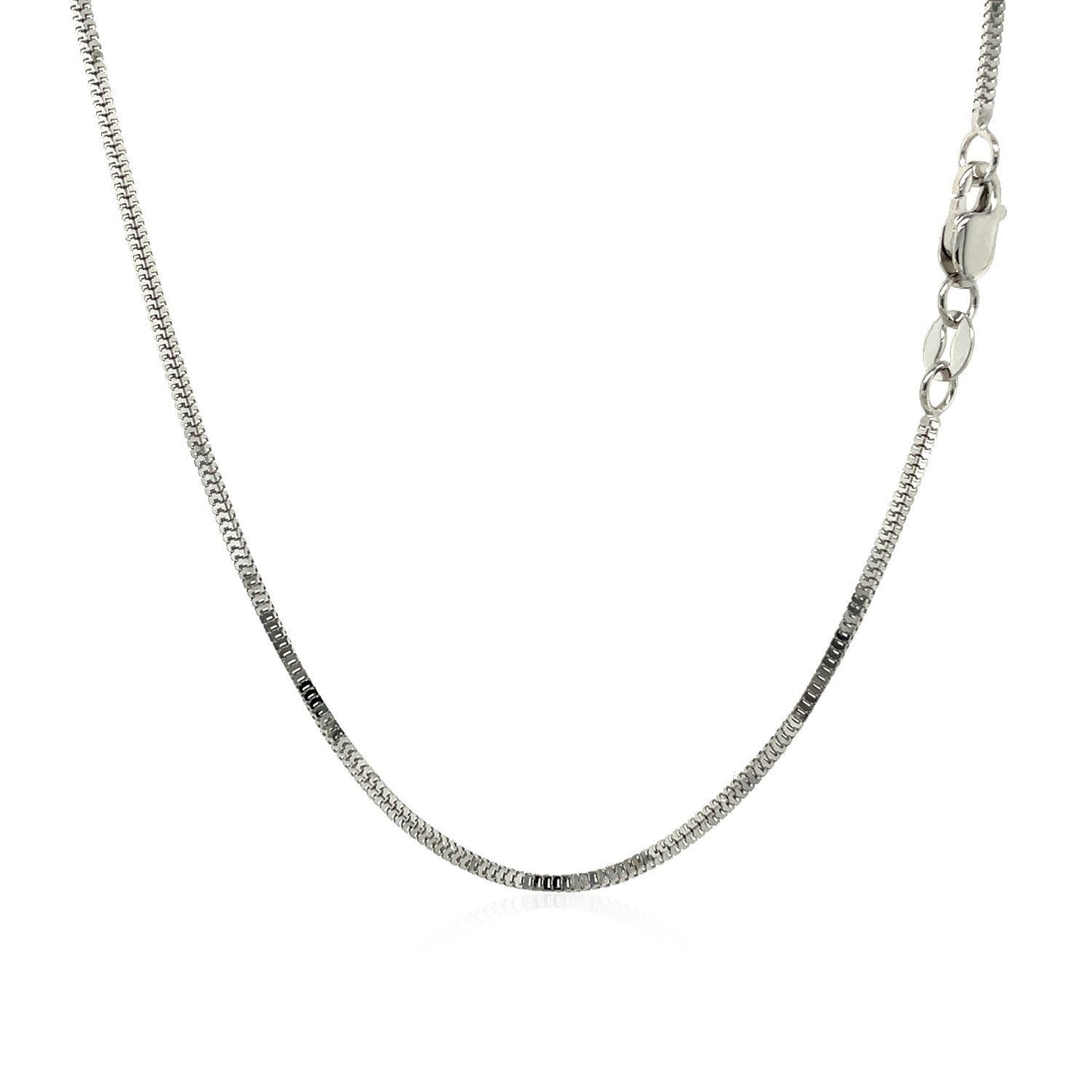 14k White Gold Milano Chain 1.1mm Bids.com