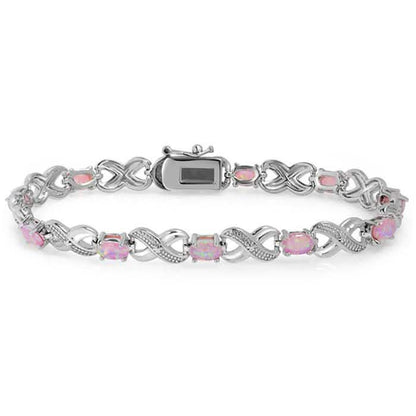 3.55 CTW Genuine Opal "X's and O's" Opal Bracelet By MUIBLU Gems DailySale