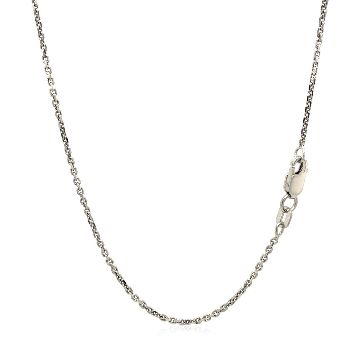 Sterling Silver Rhodium Plated Cable Chain 1.4mm Bids.com