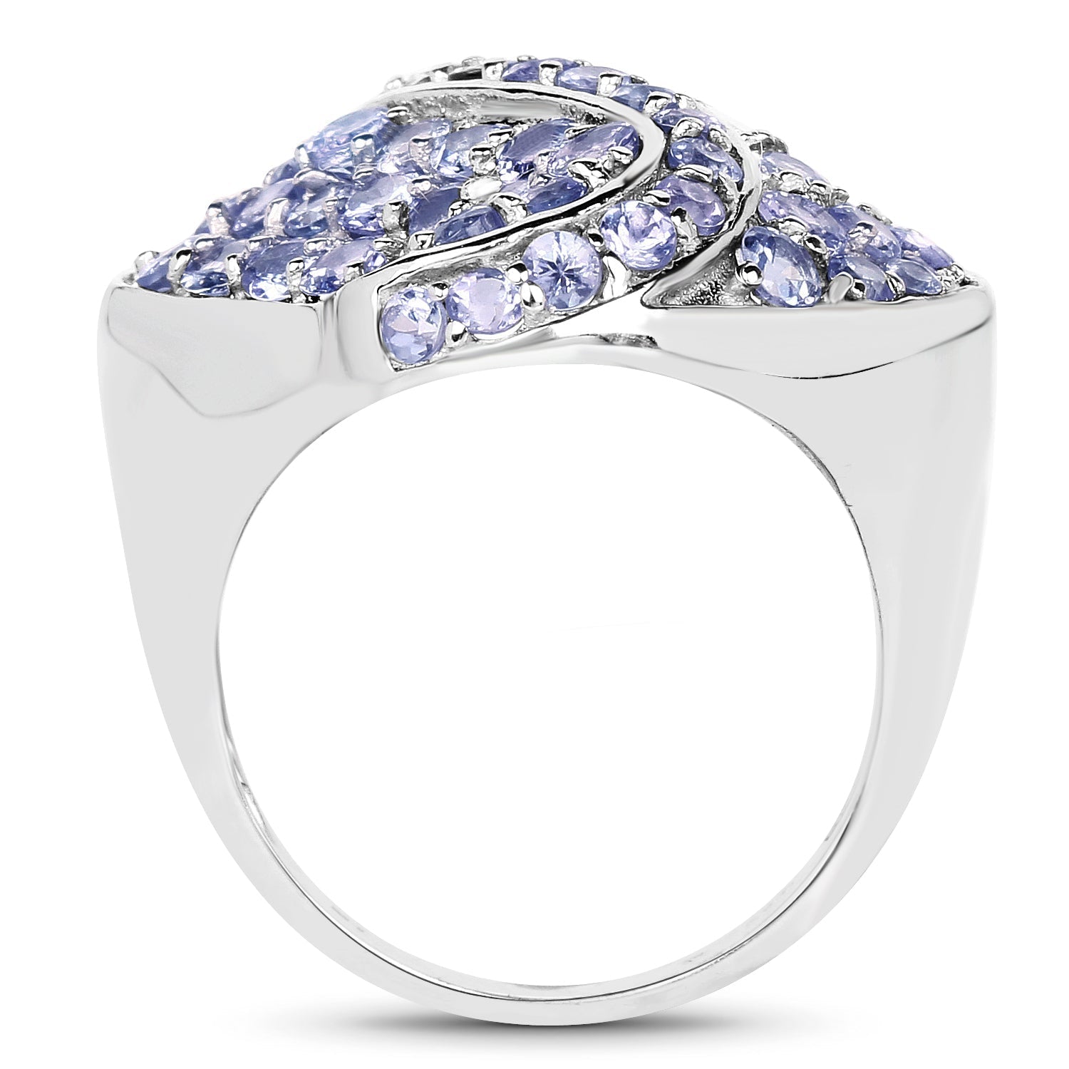 3.65 Carat Genuine Tanzanite .925 Sterling Silver Ring Bids.com