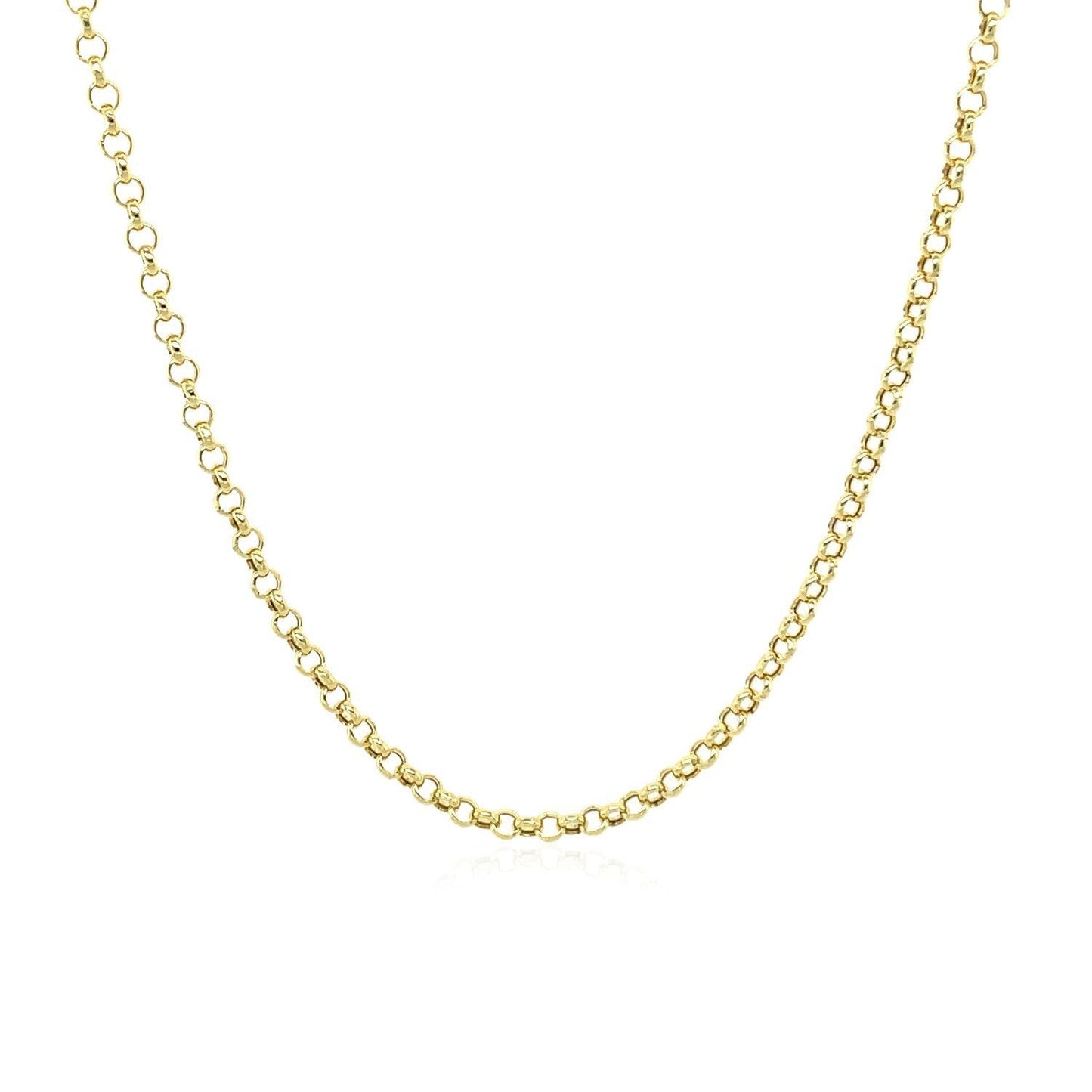 14k Yellow Gold Rolo Chain 1.9mm Bids.com