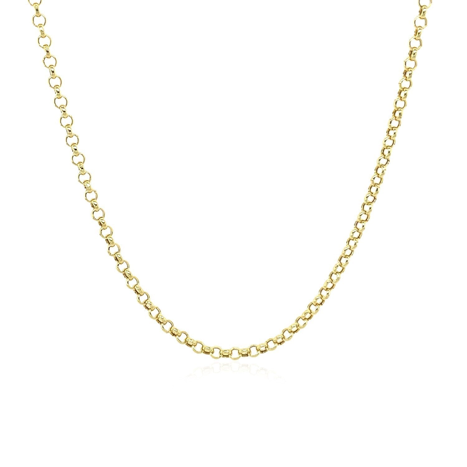 14k Yellow Gold Rolo Chain 1.9mm Bids.com