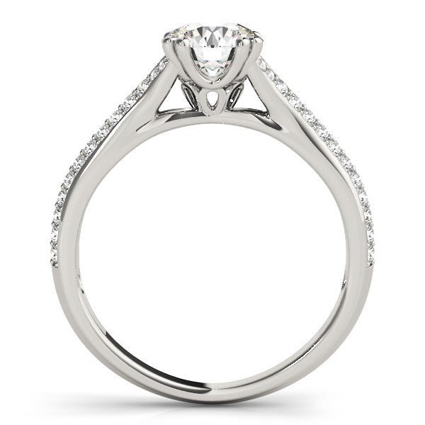 14k White Gold Double Prong Multirow Band Diamond Engagement Ring (1 1/8 cttw) Bids.com