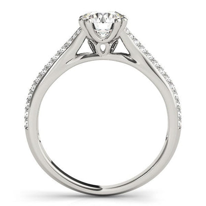 14k White Gold Double Prong Multirow Band Diamond Engagement Ring (1 1/8 cttw) Bids.com