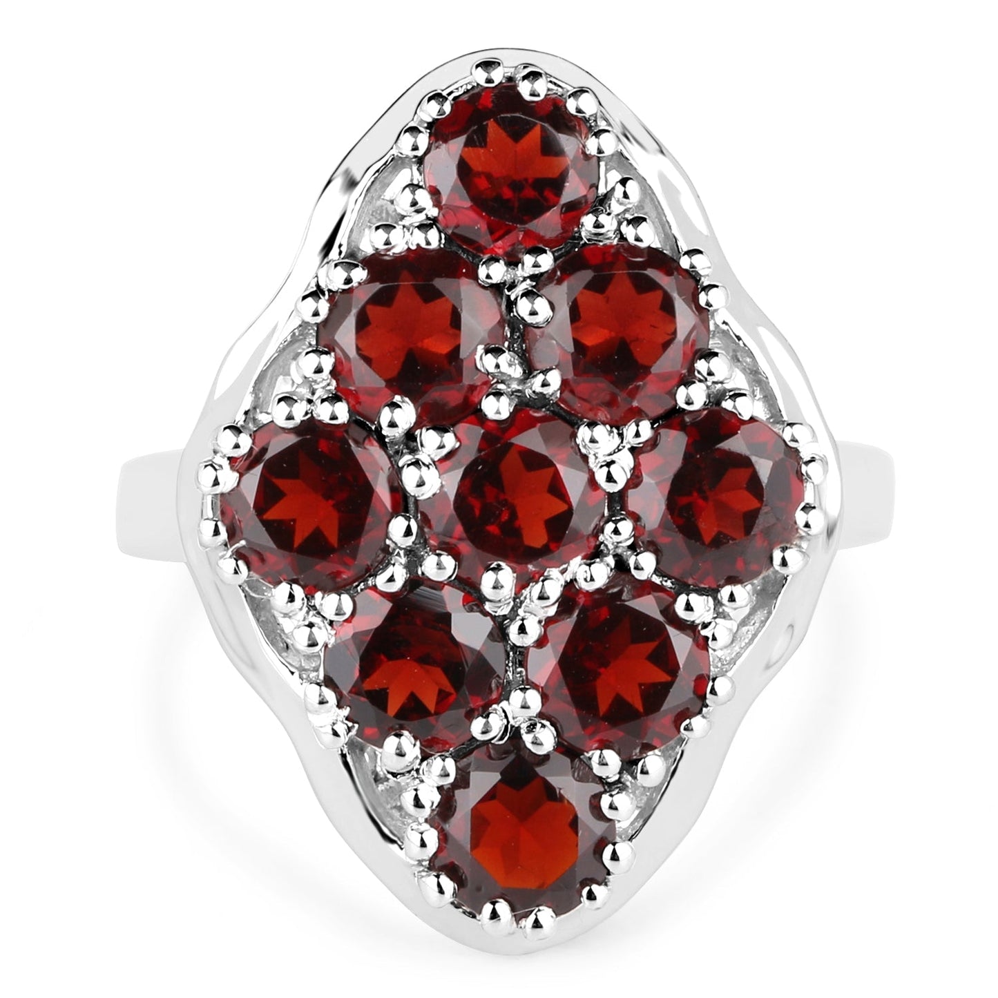 5.22 Carat Genuine  Garnet .925 Sterling Silver Ring Bids.com