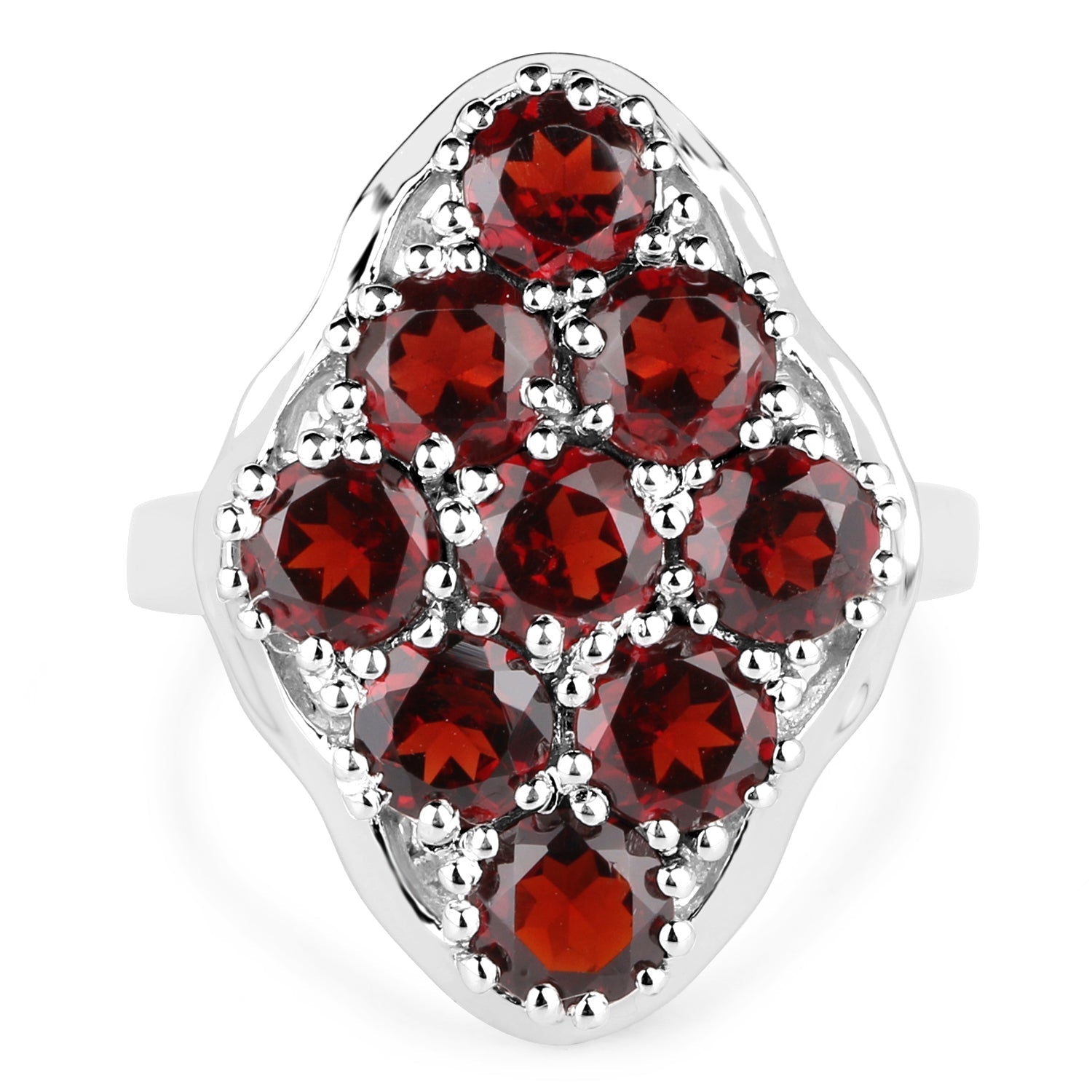 5.22 Carat Genuine  Garnet .925 Sterling Silver Ring Bids.com