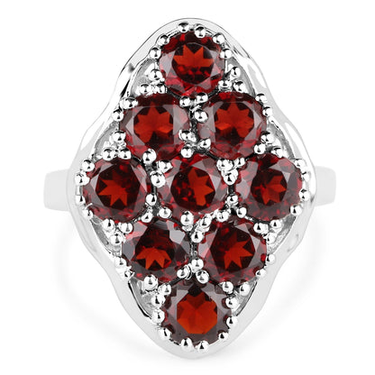 5.22 Carat Genuine  Garnet .925 Sterling Silver Ring Bids.com