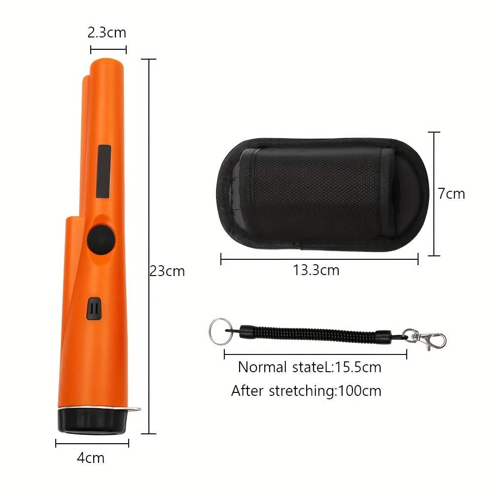 360° Pinpointer Metal Detector with LED, Vibration & Holster (Orange) DailySale
