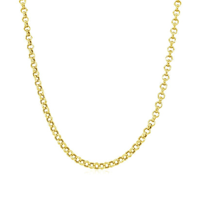 2.3mm 10k Yellow Gold Rolo Chain Bids.com