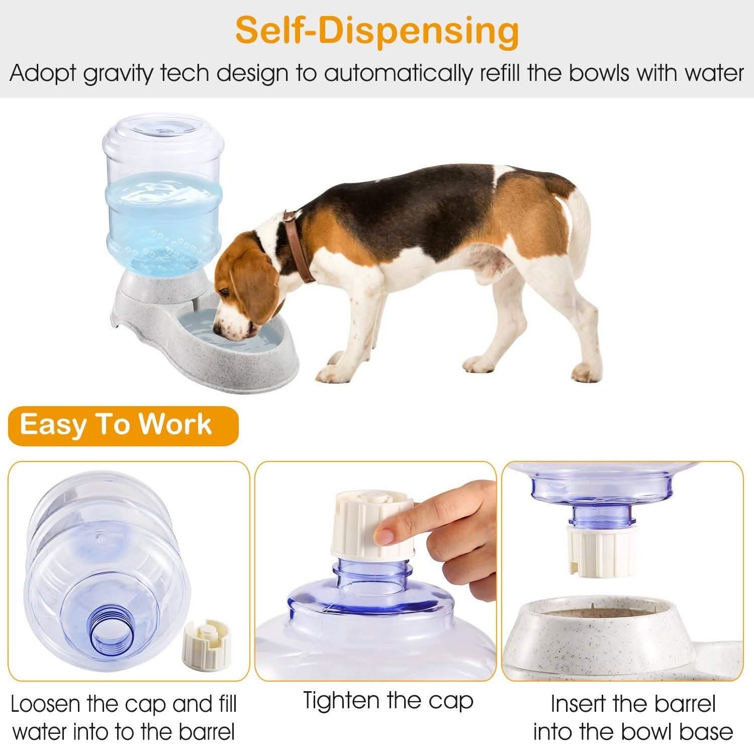 3.5L/1 Gal Pet Water Dispenser Self-Dispensing DailySale