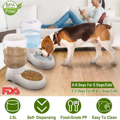 3.5L/1 Gal Pet Water Dispenser Self-Dispensing DailySale