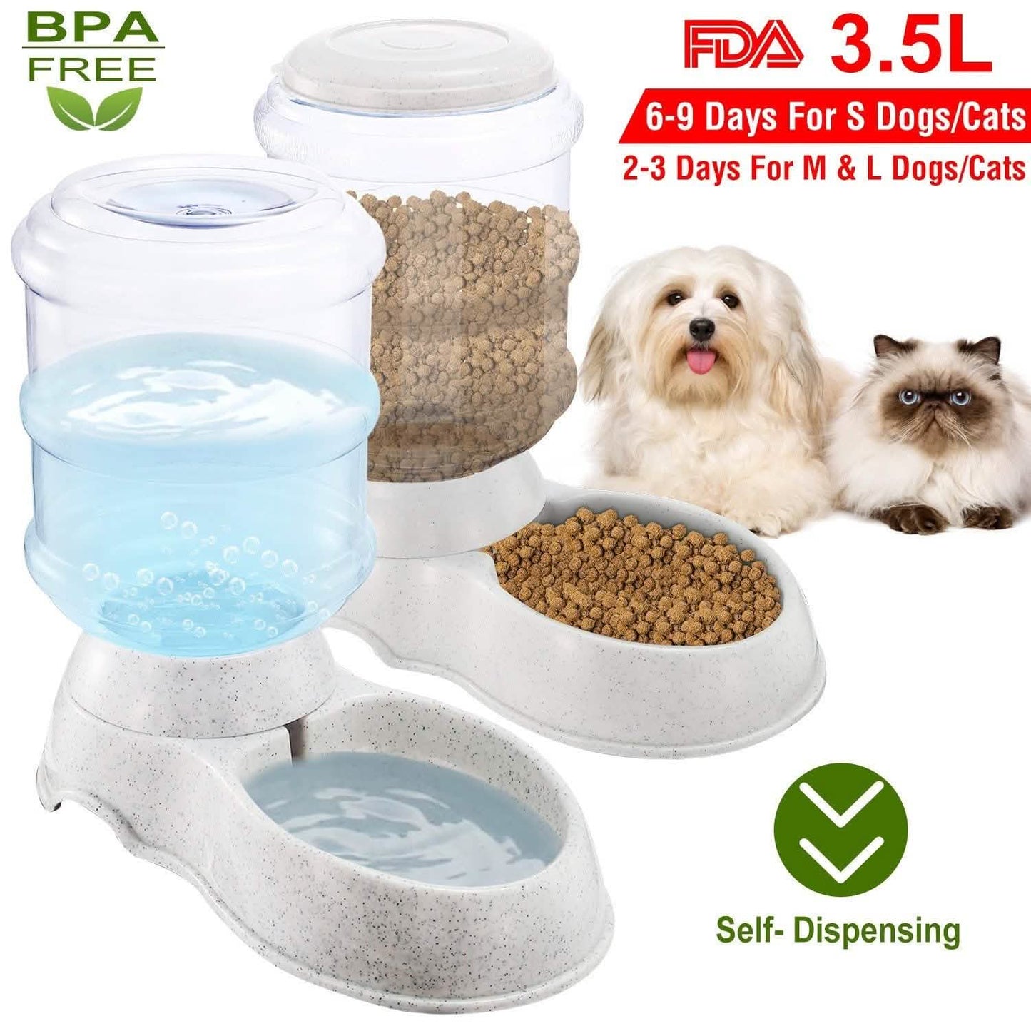 3.5L/1 Gal Pet Water Dispenser Self-Dispensing DailySale