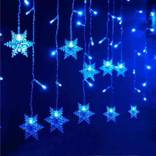 3.5M 96LED Snowflake String Curtain Lights DailySale