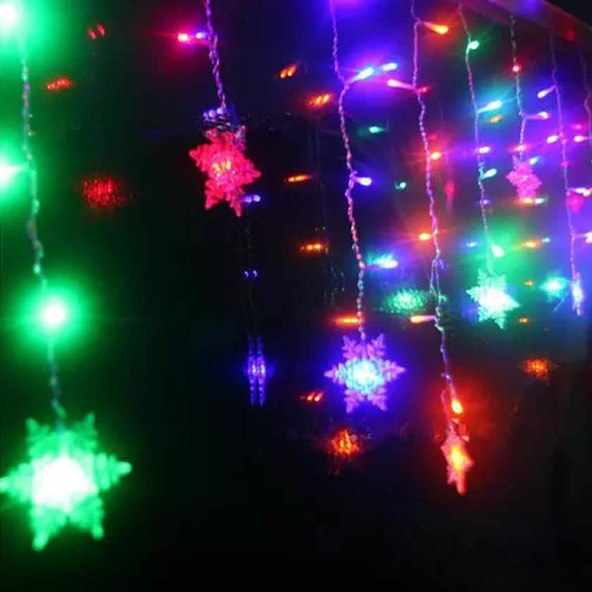 3.5M 96LED Snowflake String Curtain Lights DailySale