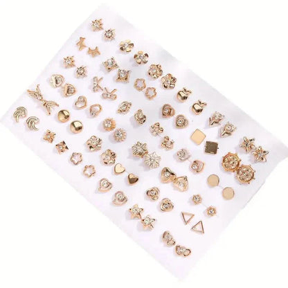 36-Pairs: Women's Fashion Earrings Set - Assorted Heart, Flower, Geometric & More DailySale