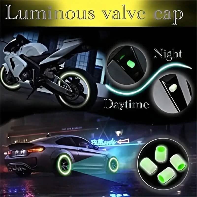 36-Pieces: Glow-in-the-Dark Car Tire Valve Cap Set DailySale