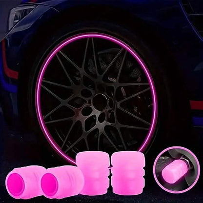 36-Pieces: Glow-in-the-Dark Car Tire Valve Cap Set DailySale
