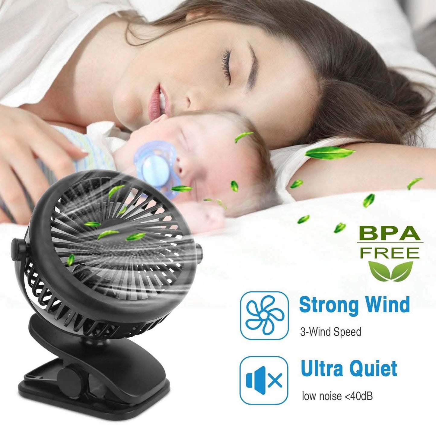 360 Degree Clip On Fan Quiet Rechargeable DailySale