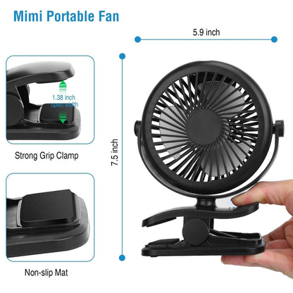 360 Degree Clip On Fan Quiet Rechargeable DailySale