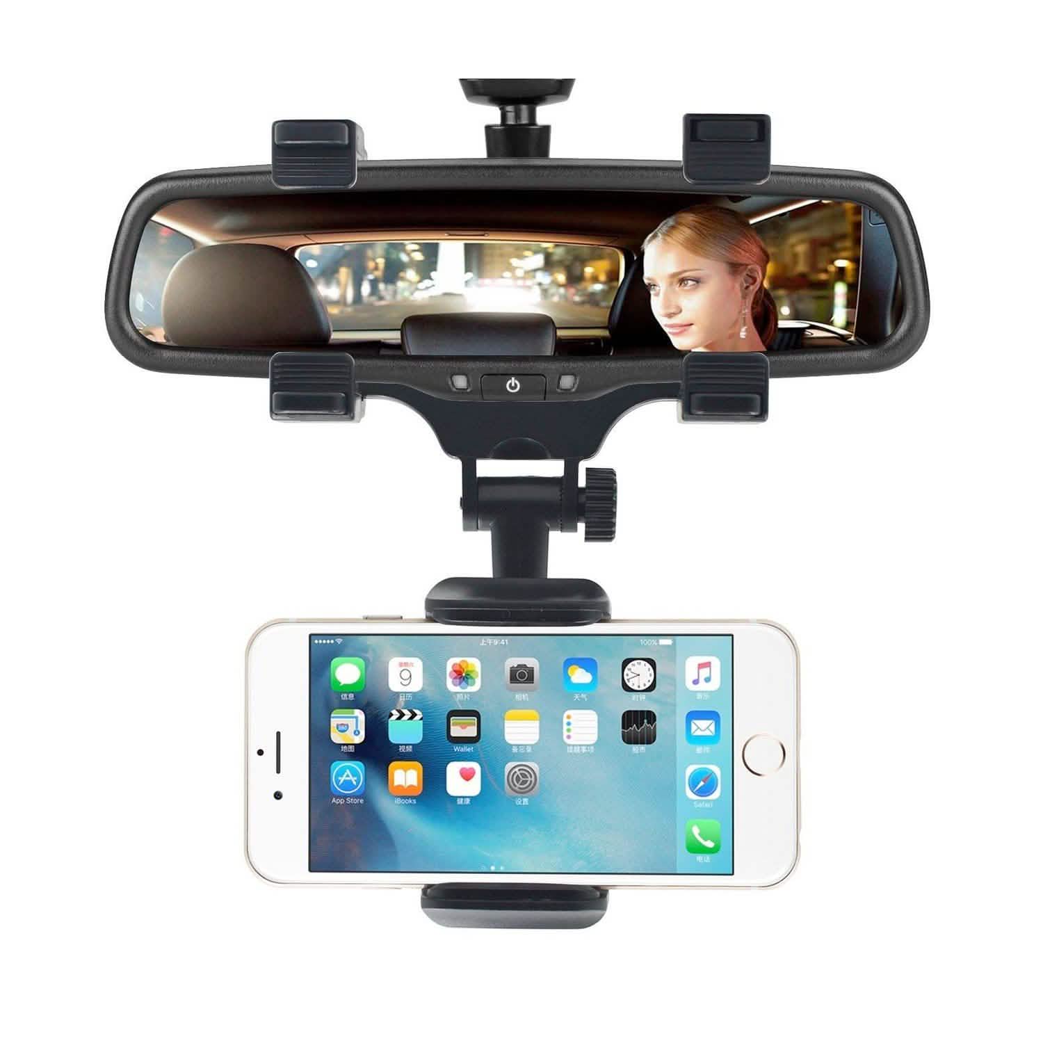 360-Degree Rear View Mirror Phone Holder DailySale