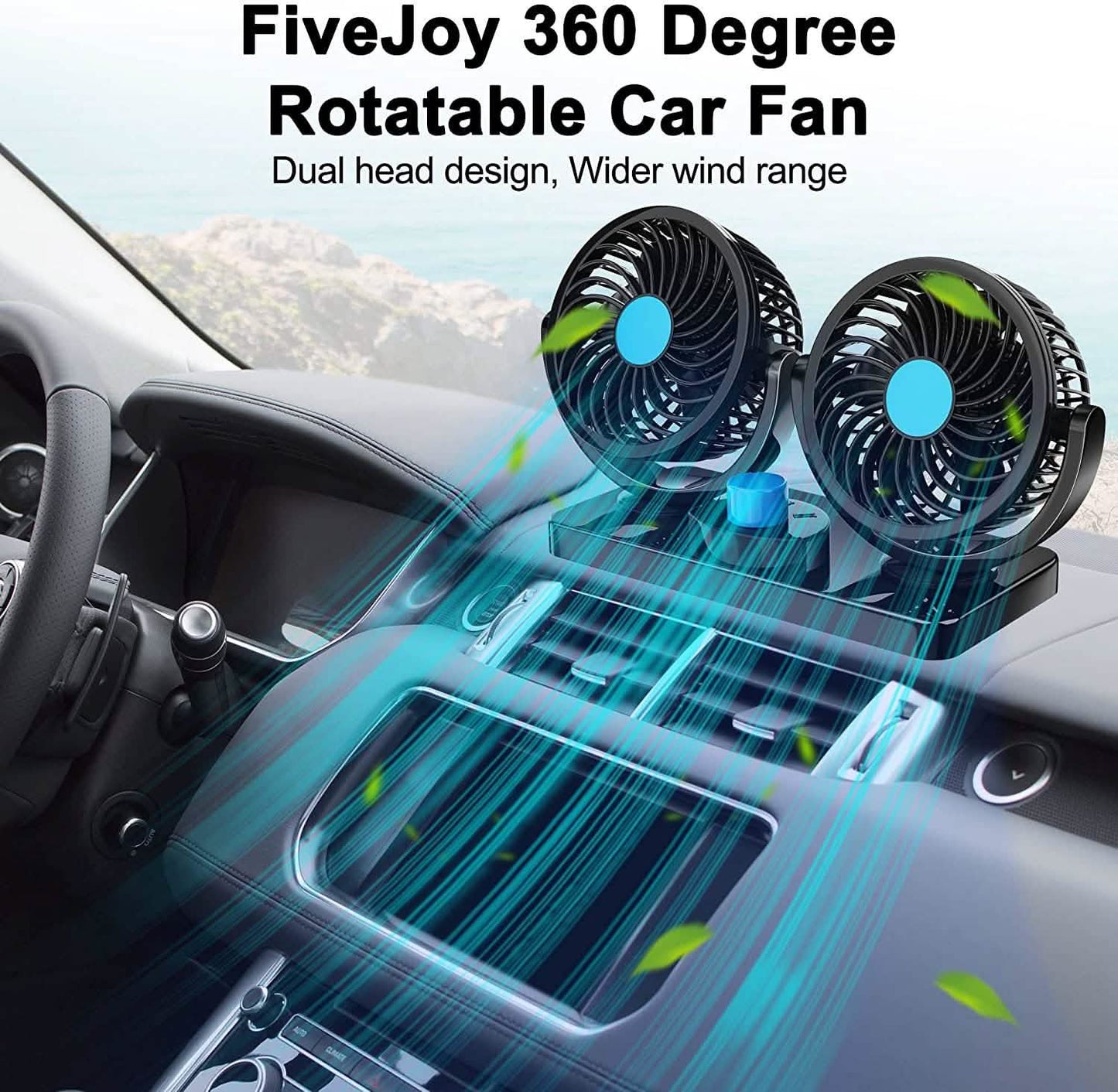 360 Degree Rotatable Car Fan DailySale