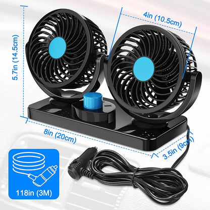 360 Degree Rotatable Car Fan DailySale