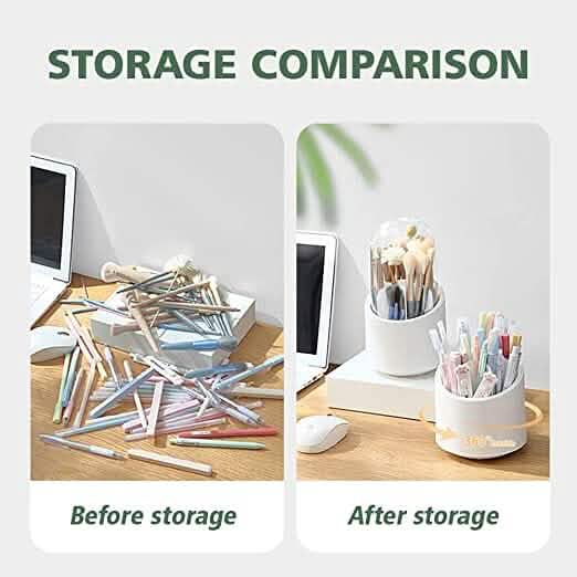 360-Degree Rotating Dustproof Makeup Brush Organizer DailySale