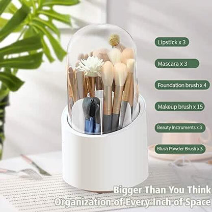 360-Degree Rotating Dustproof Makeup Brush Organizer DailySale