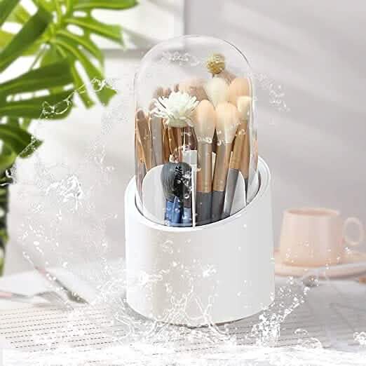 360-Degree Rotating Dustproof Makeup Brush Organizer DailySale