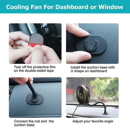 360 º Rotatable Car Cooling Fan with 3 Speeds DailySale