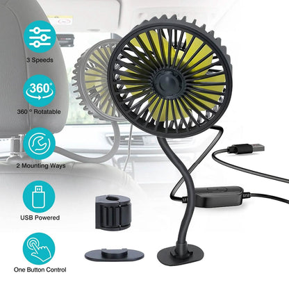 360 º Rotatable Car Cooling Fan with 3 Speeds DailySale