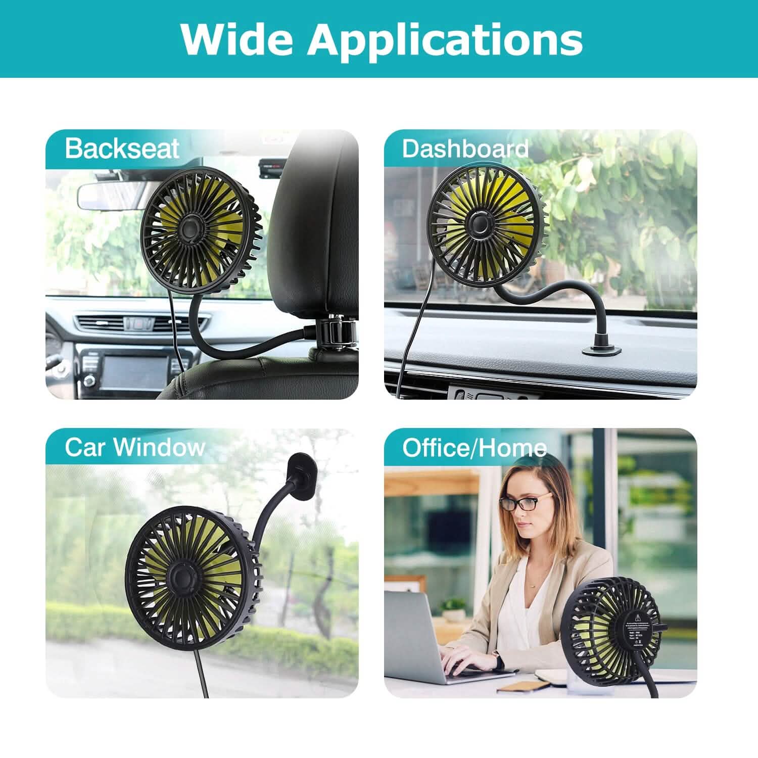 360 º Rotatable Car Cooling Fan with 3 Speeds DailySale
