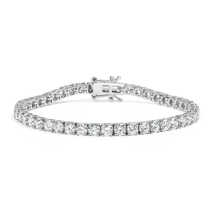 14K White Gold 5.00 Cttw Prong Set Lab Grown Round Diamond Classic Tennis Bracelet (F-G Color, VS2-SI1 Clarity) - 7.25" Bids.com
