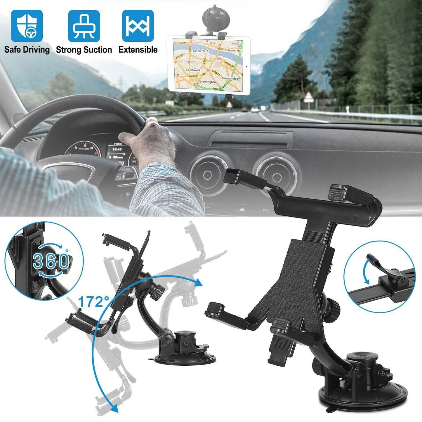 360° Car Windshield Tablet Mount DailySale