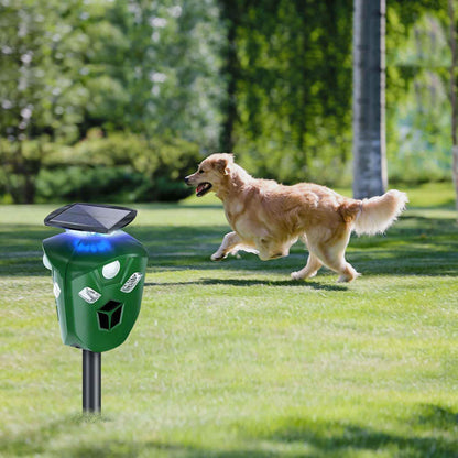 360° Electric Solar Powered Ultrasonic Repeller with Motion Sensor LED Flashing Lights DailySale