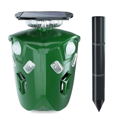 360° Electric Solar Powered Ultrasonic Repeller with Motion Sensor LED Flashing Lights DailySale