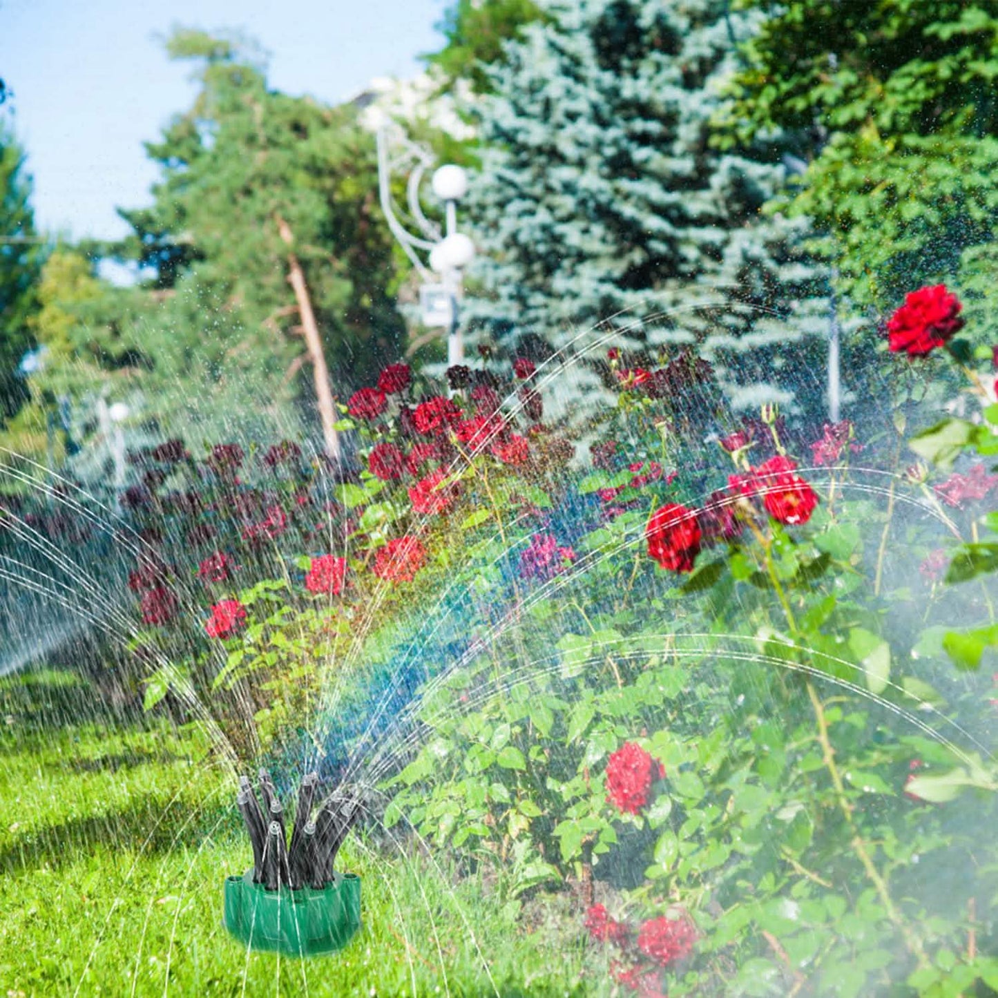360° Flexible Lawn Sprinkler Automatic 12 Tubes Garden Water Irrigation Sprayers DailySale