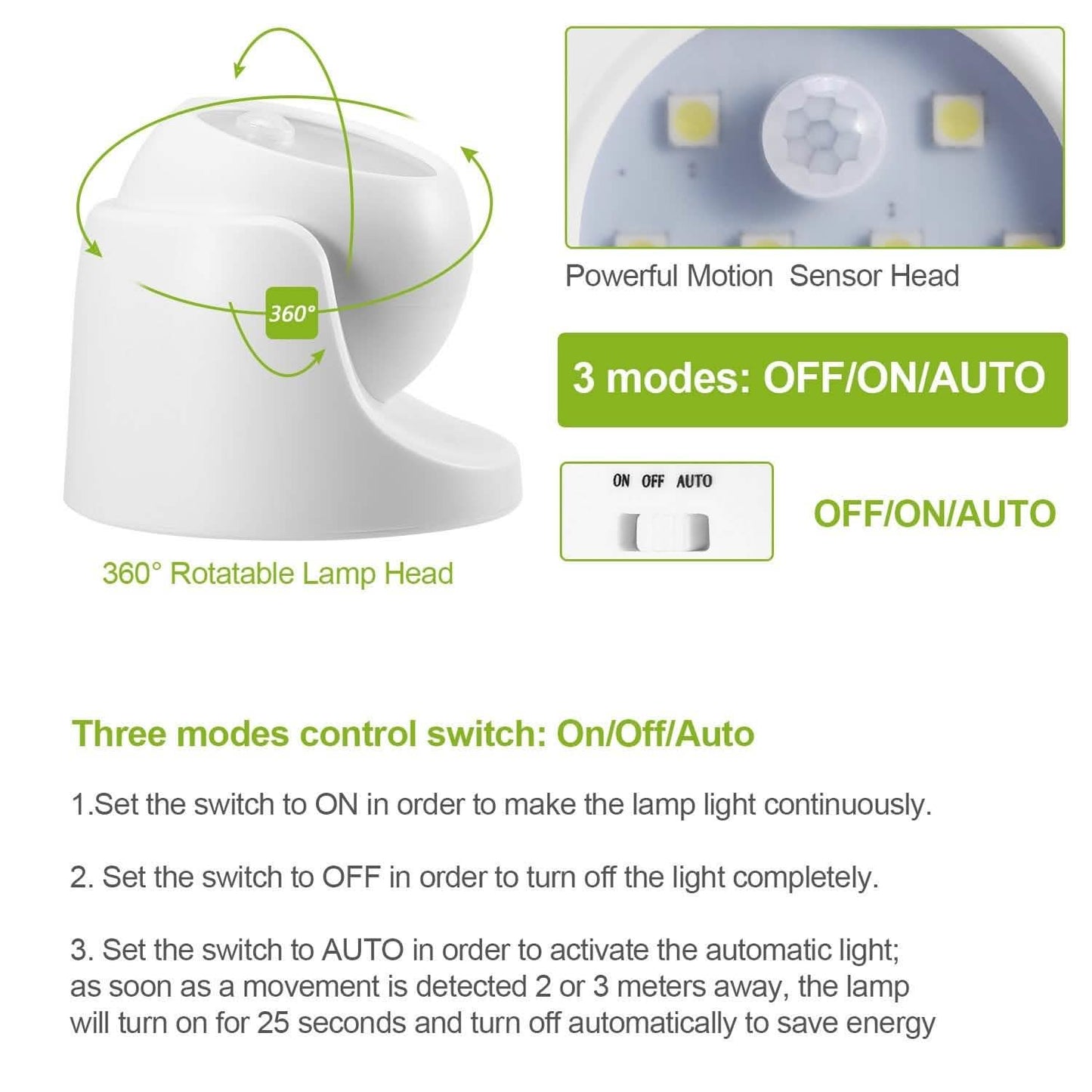360¬∞ LED Light Sensor Cordless Night Lamps DailySale