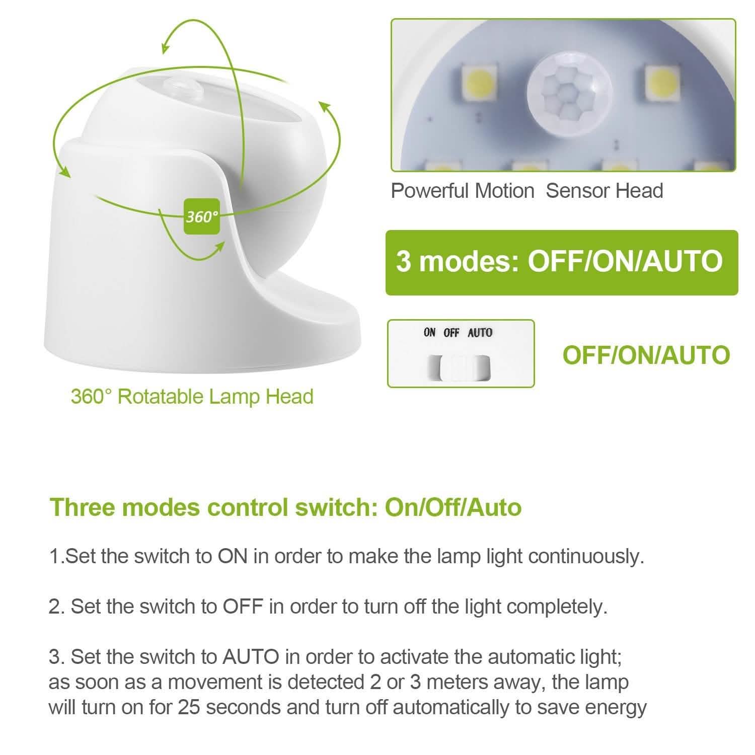 360¬∞ LED Light Sensor Cordless Night Lamps DailySale