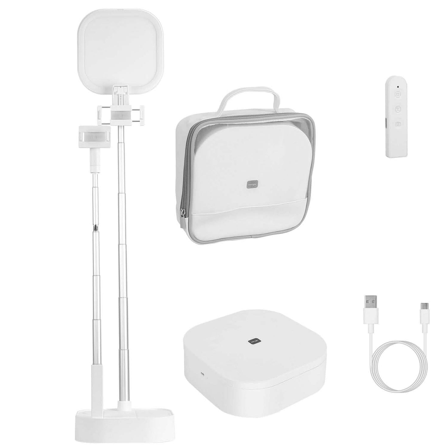 360° Rotatable Dual Phone Holder with Rechargeable Wireless Remote V8 DailySale